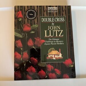 1000 Pc Double Cross Mystery Jigsaw Puzzle John Lutz Thriller BePuzzled Sealed